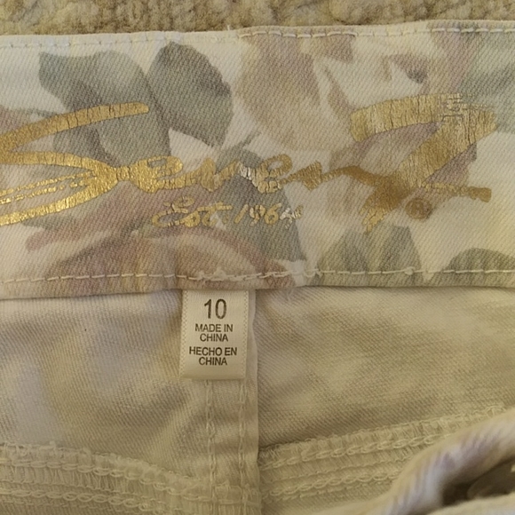 Seven7 High Rise Skinny Tummy Less Floral Pant 10 Cream - Picture 11 of 16